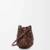 Petit sac Nest Basket en cuir de veau marron