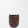 Petit sac Nest Basket en cuir de veau marron