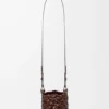 Petit sac Nest Basket en cuir de veau marron