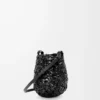Petit sac Nest Basket en cuir de veau noir