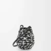 Petit sac Nest Basket en cuir de veau Noir/Blanc