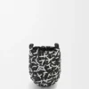 Petit sac Nest Basket en cuir de veau Noir/Blanc