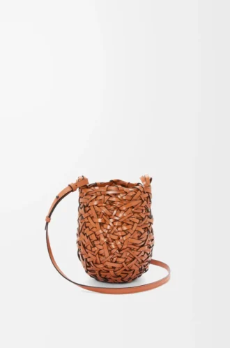 Petit sac Nest Basket en cuir de veau Tan