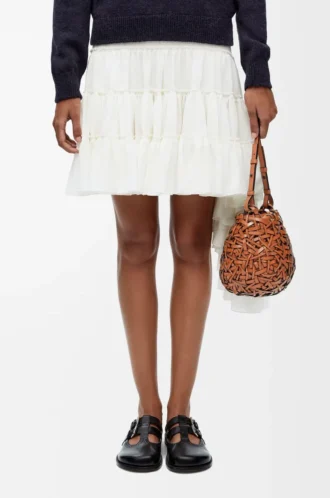 Petit sac Nest Basket en cuir de veau Tan