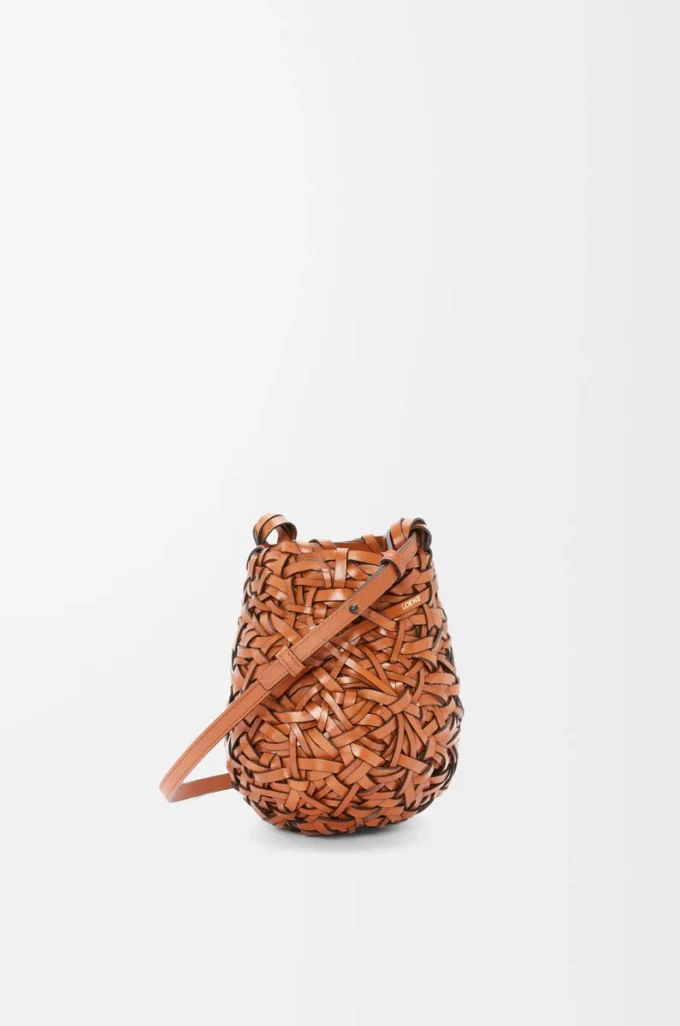 Petit sac Nest Basket en cuir de veau Tan