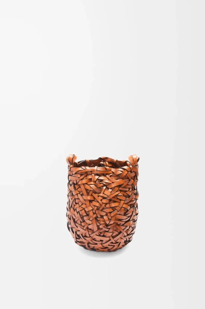 Petit sac Nest Basket en cuir de veau Tan