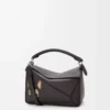 Petit sac Puzzle Futurist Cat en cuir de veau classique taupe foncé