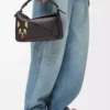 Petit sac Puzzle Futurist Cat en cuir de veau classique taupe foncé