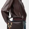 Petit sac Puzzle Futurist Cat en cuir de veau classique taupe foncé