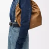 Petit sac Squeeze en cuir d&rsquo;agneau nappa souple Chêne