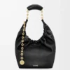 Petit sac Squeeze en cuir d&rsquo;agneau nappa souple noir