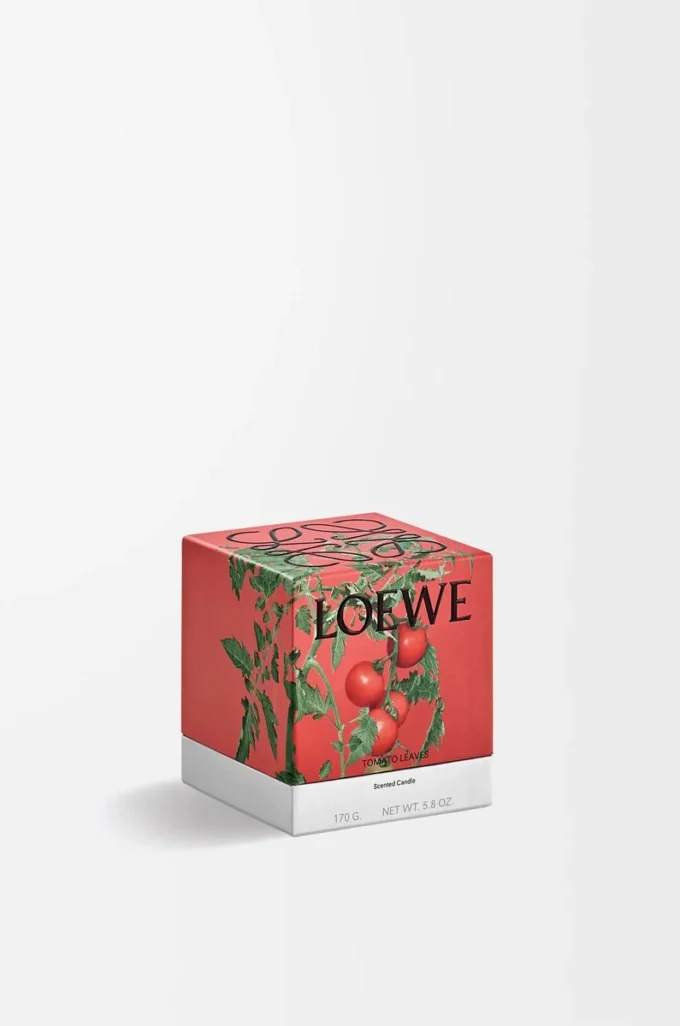 Petite bougie Feuilles de tomate Rouge