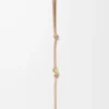 Petite sangle Anagram en cuir de veau sable ton sur ton/or