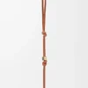 Petite sangle Anagram en cuir de veau Tan Tonal/Gold