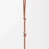 Petite sangle Anagram en cuir de veau Tan Tonal/Palladium