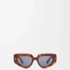 Petites lunettes de soleil Butterfly Screen Havana flammé