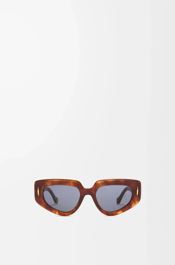 Petites lunettes de soleil Butterfly Screen Havana flammé