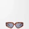 Petites lunettes de soleil Butterfly Screen Havana flammé