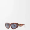 Petites lunettes de soleil Butterfly Screen Havana flammé
