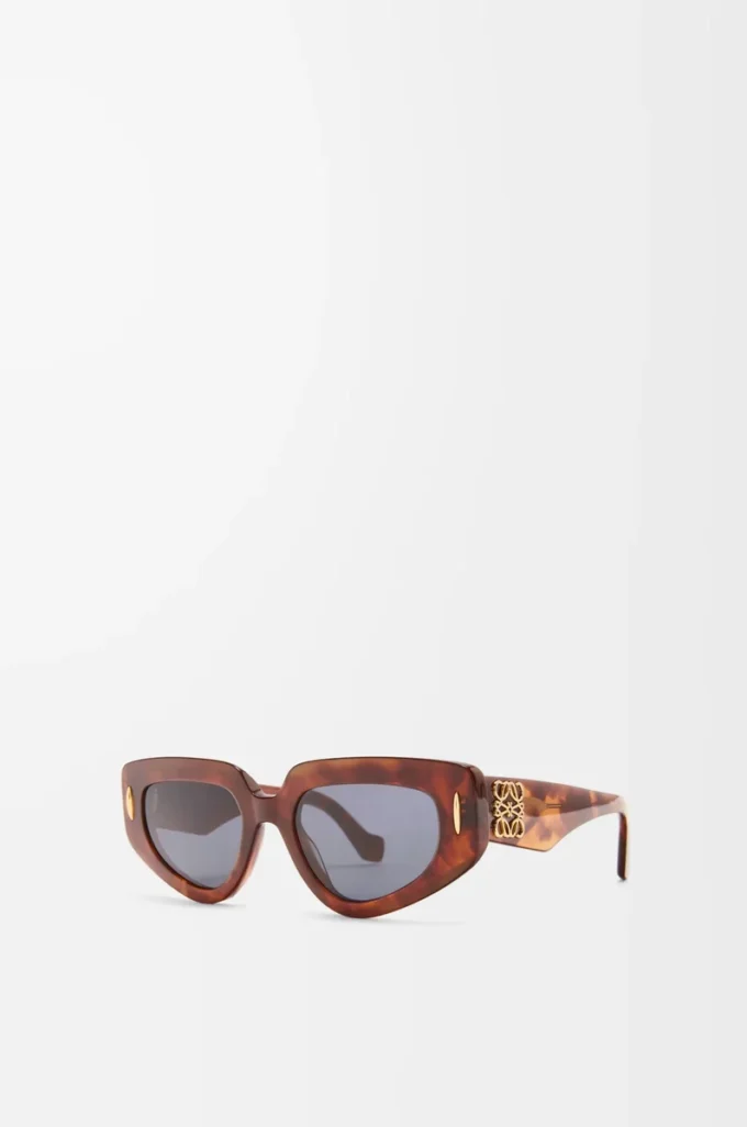 Petites lunettes de soleil Butterfly Screen Havana flammé