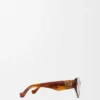 Petites lunettes de soleil Butterfly Screen Havana flammé