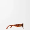 Petites lunettes de soleil Butterfly Screen Havana flammé