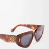 Petites lunettes de soleil Butterfly Screen Havana flammé