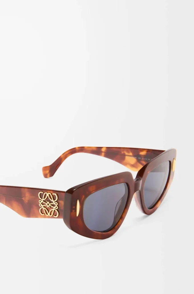 Petites lunettes de soleil Butterfly Screen Havana flammé