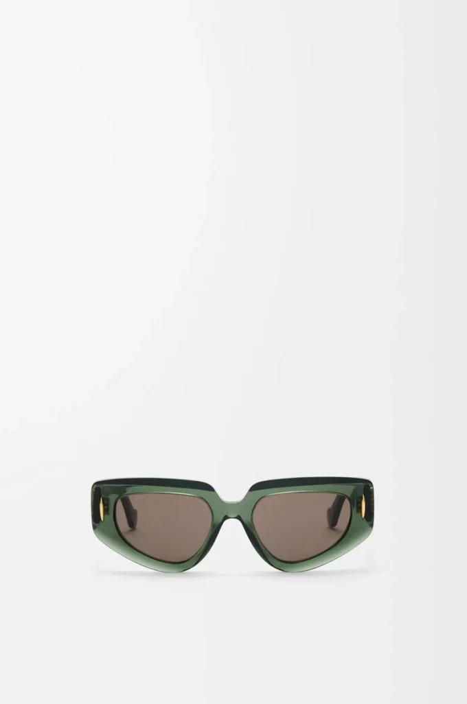 Petites lunettes de soleil Butterfly Screen vert foncé transparent