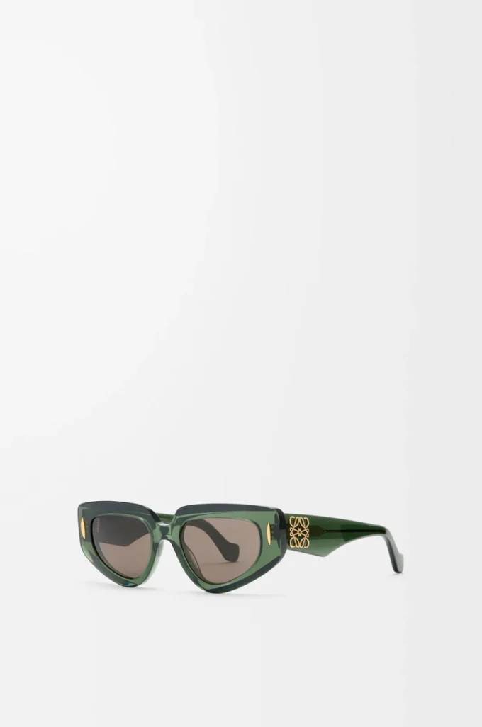 Petites lunettes de soleil Butterfly Screen vert foncé transparent