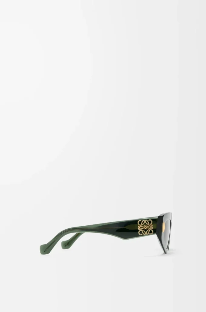 Petites lunettes de soleil Butterfly Screen vert foncé transparent