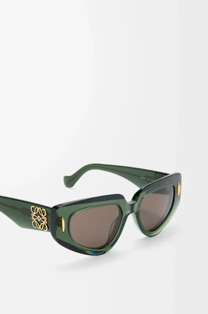 Petites lunettes de soleil Butterfly Screen vert foncé transparent