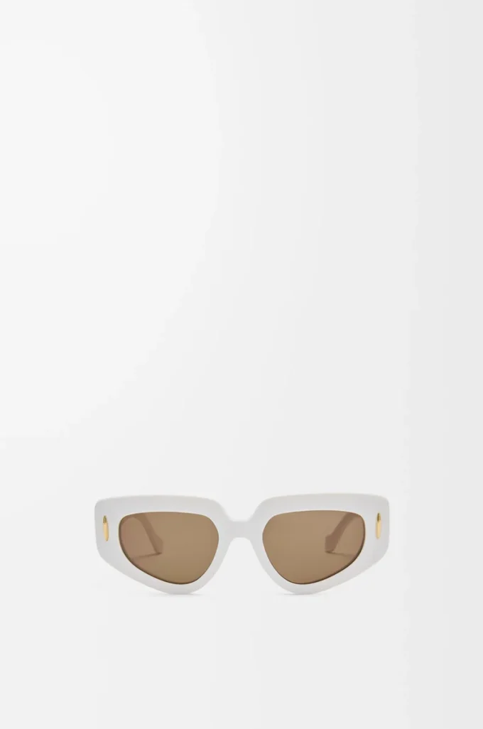 Petites lunettes de soleil papillon Screen Blanc uni