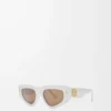 Petites lunettes de soleil papillon Screen Blanc uni