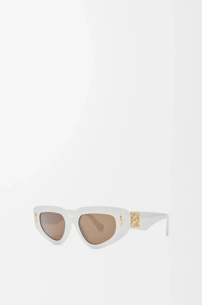 Petites lunettes de soleil papillon Screen Blanc uni