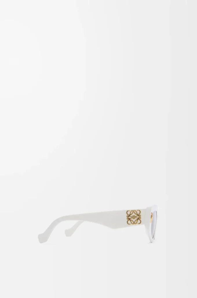 Petites lunettes de soleil papillon Screen Blanc uni