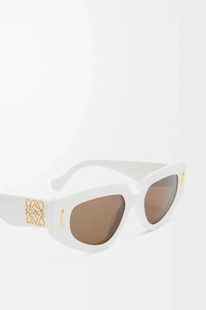 Petites lunettes de soleil papillon Screen Blanc uni
