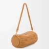 Pochette bracelet en cuir d’agneau nappa plissé Warm Desert Pochette bracelet en cuir d’agneau nappa plissé Warm Desert