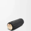 Pochette bracelet en nappa plissé noir