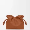 Pochette Flamenco moyenne en cuir de veau nappa Écureuil