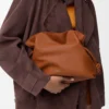 Pochette Flamenco moyenne en cuir de veau nappa Écureuil