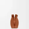 Pochette Flamenco moyenne en cuir de veau nappa Écureuil