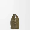 Pochette Flamenco moyenne en cuir de veau nappa Dark Khaki