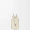 Pochette Flamenco moyenne en cuir de veau nappa Sea Salt