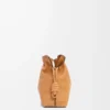 Pochette Flamenco moyenne en cuir de veau nappa Warm Desert