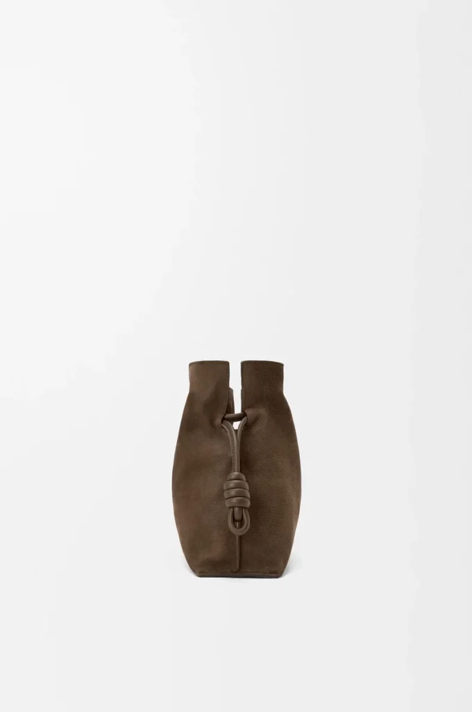 Pochette Flamenco moyenne en nubuck grainé Tundra