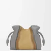 Pochette Flamenco moyenne Landscape en cuir de veau nappa Sparkling Grey/Butter