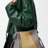 Pochette Flamenco moyenne Landscape en cuir de veau nappa Sparkling Grey/Butter