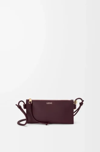 Pochette Joya en cuir de veau nappa Dark Burgundy
