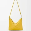 Pochette Puzzle Fold en cuir de veau nappa brillant Dandelion